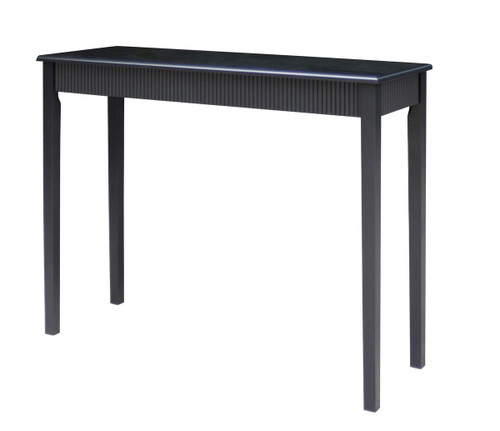 Heritage Black Ridge Detail Wooden Console Table