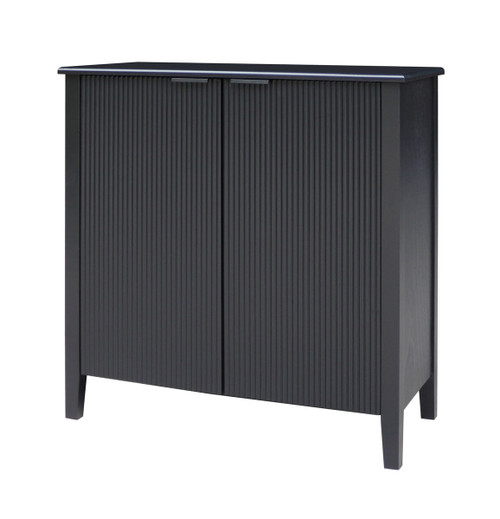 Heritage Black Ridge Detail Two Door Wooden Cabinet