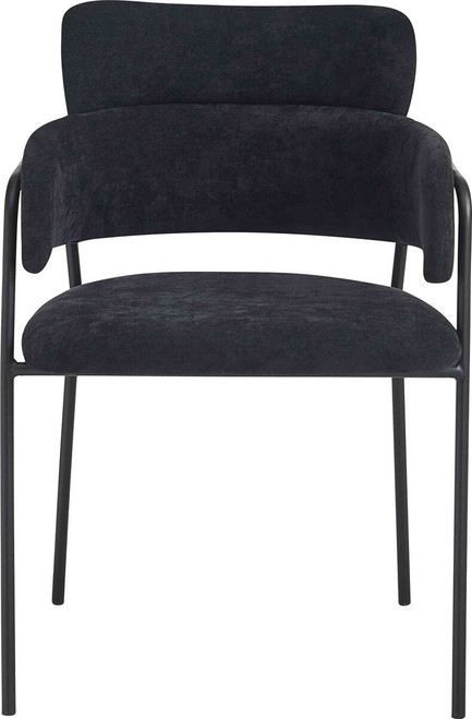 Tamzin Black Linen Effect High Back Dining Chair