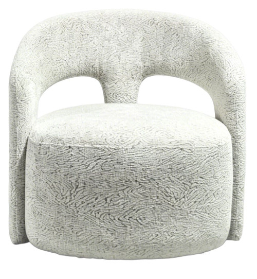Monza Natural Jacquard Design Curved Statement Chair