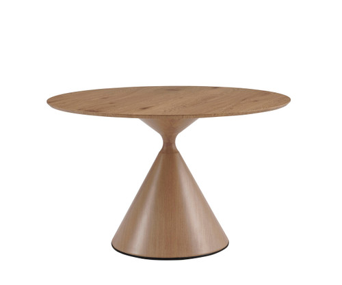Branden Natural Wood Effect Top Round Dining Table