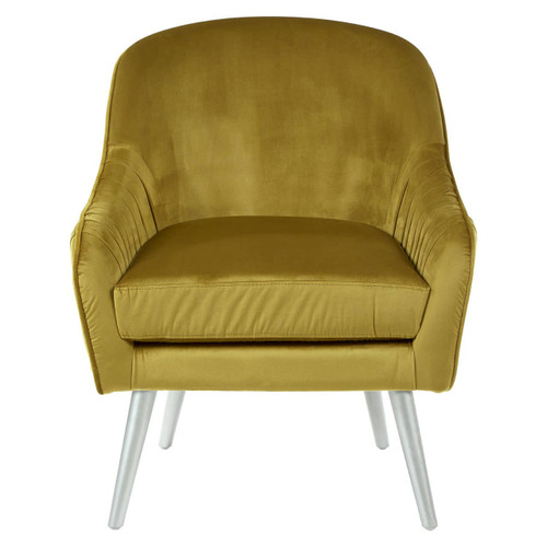 Louxor Mustard Velvet Armchair