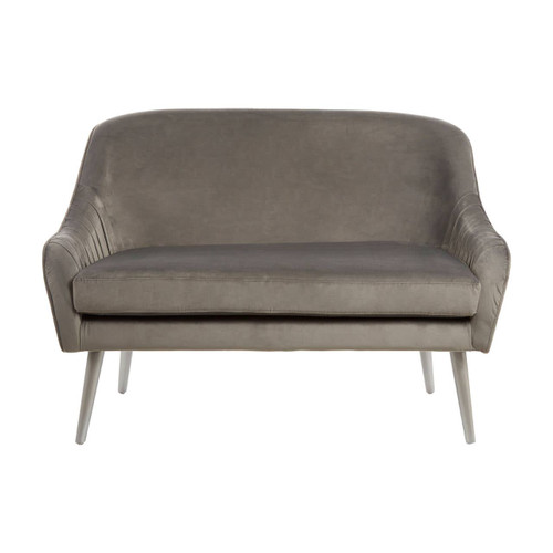 Louxor Grey Velvet Sofa