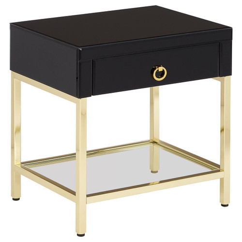 Kensington Townhouse Black and Gold Side Table