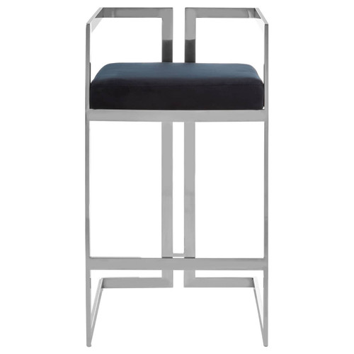 Azalea Black and Silver Bar Stool