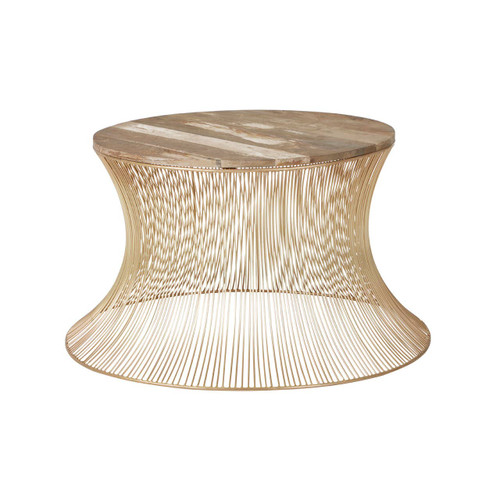 Templar Gold Finish Wire Coffee Table
