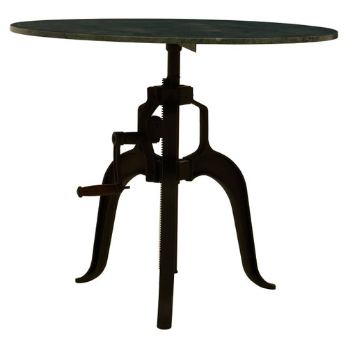 Vasco 3 Leg Small Green Marble / Iron Table