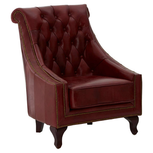 Victor Red Leather Armchair