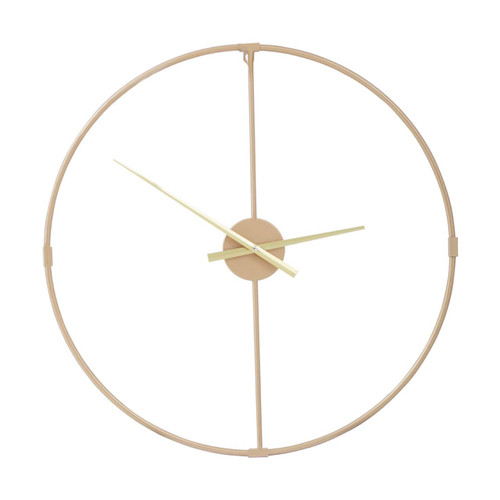 Wall Clock with Gold Finish Metal Open Frame