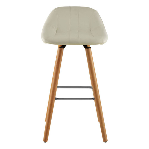Stockholm White Faux Leather Bar Stool