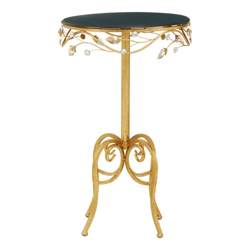 Yaxi Round Table with Black Wooden Top