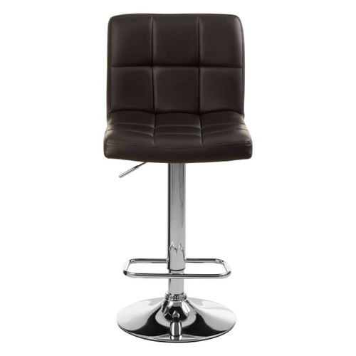 Baina Quilted Bar Stool with Chrome Base