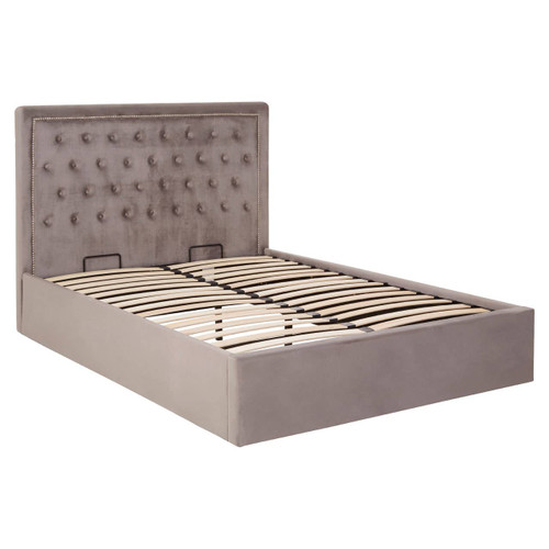 Hannah Brushed Steel Velet Double Bed