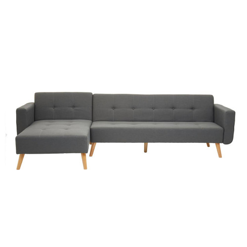 Hansa Large Grey Velvet Sofa