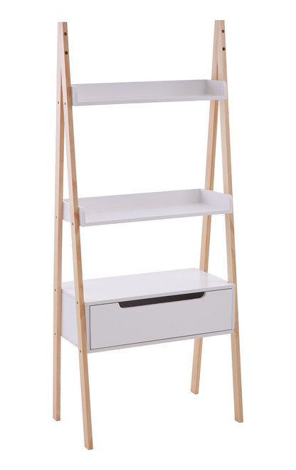 Rostok White Ladder Style Shelf Unit