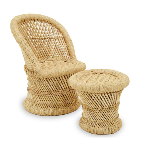 Rowan Children's Natural Chair and Stool