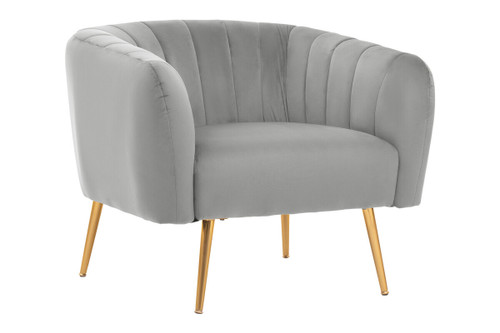 Larissa Grey Velvet Chair