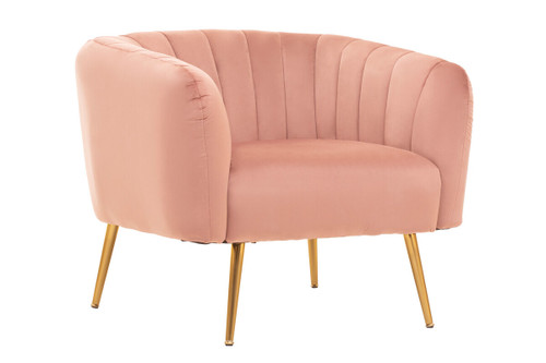 Larissa Pink Velvet Chair