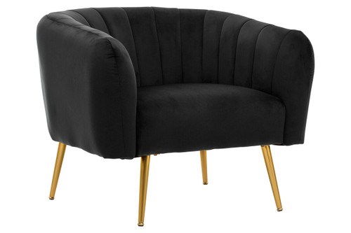 Larissa Black Velvet Chair