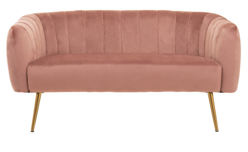 Larissa Two Seat Pink Velvet Sofa Larissa Two Seat Pink Velvet Sofa