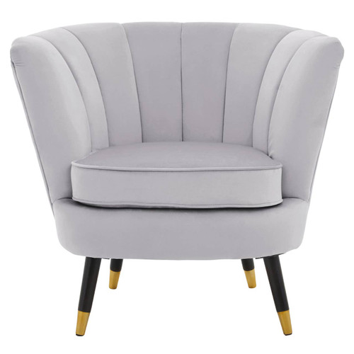 Loretta Grey Velvet Accent Chair