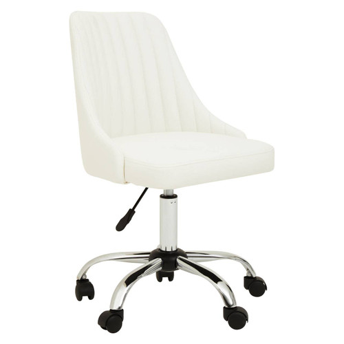 Brent Off White Leather Effect Chair