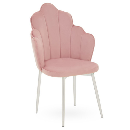 Tian Pink Velvet Dining Chair