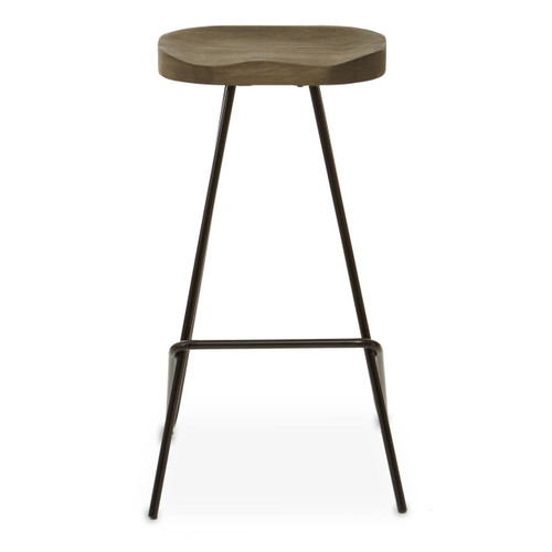 District Elm Wood Bar Stool