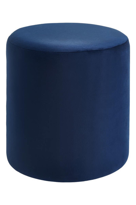 Haley Midnight Navy Velvet Pouffe