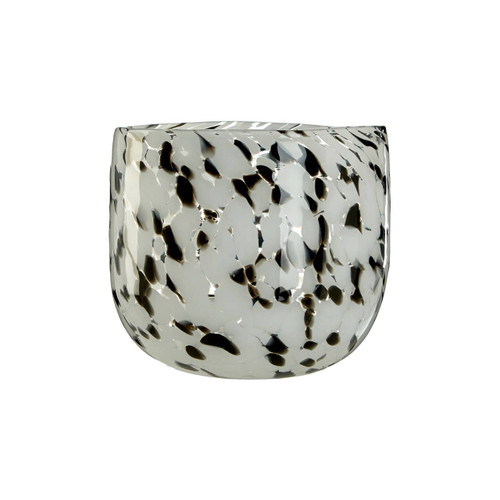 Carra Speckled Grey Glass Planter