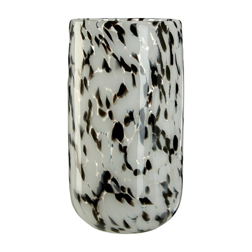 Carra Small Speckled Grey Glass Vase