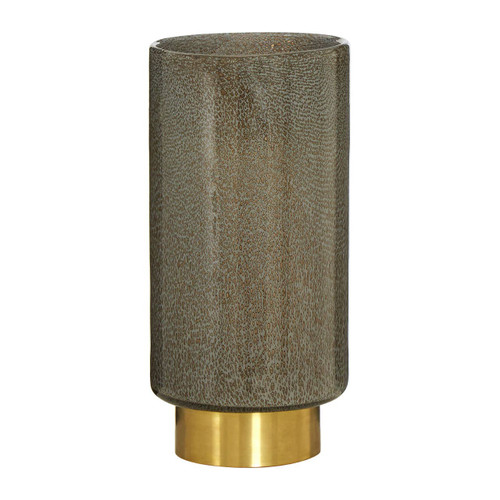 Cleo Large Grey And Gold Finish Vase