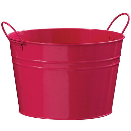 Rhombus Pink Metal Bucket