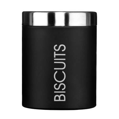 Black Enamel Biscuit Canister