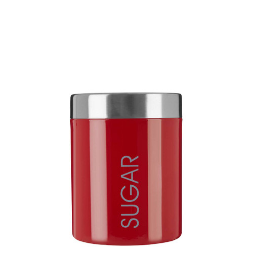 Red Enamel Sugar Canister