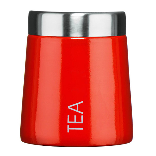 Madison Red Enamel Tea Canister
