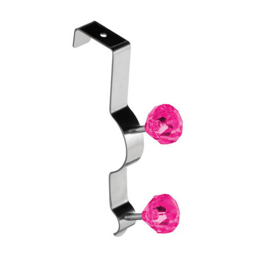 Over Door Hot Pink Diamantes Double Hook