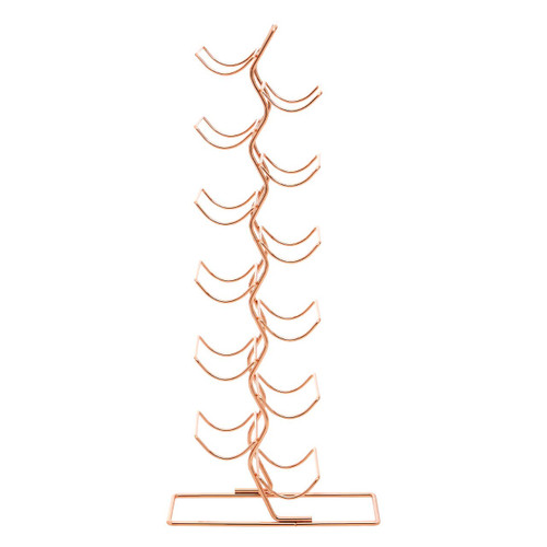 12 Tier Wine Rack with Copper Finish