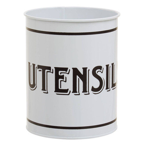 Grocer White Metal Utensil
