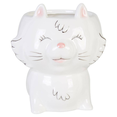 Gigil white cat mug