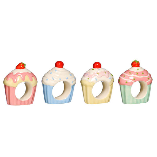 Cupcake Napkin Rings - Set of 4