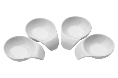 Dela Set Of Four White Tapas Serving Dishes