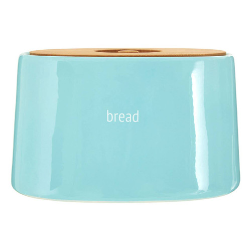 Fletcher Blue Ceramic Bread Crock