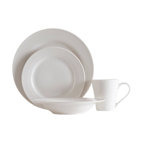 16 Pc Ribbed Dinner Set