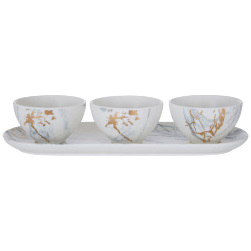 Marble Luxe 4  Piece Tapas Set