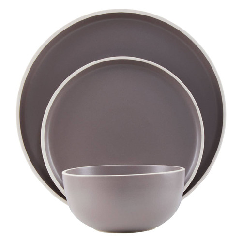 12pc Brown Dinner Set