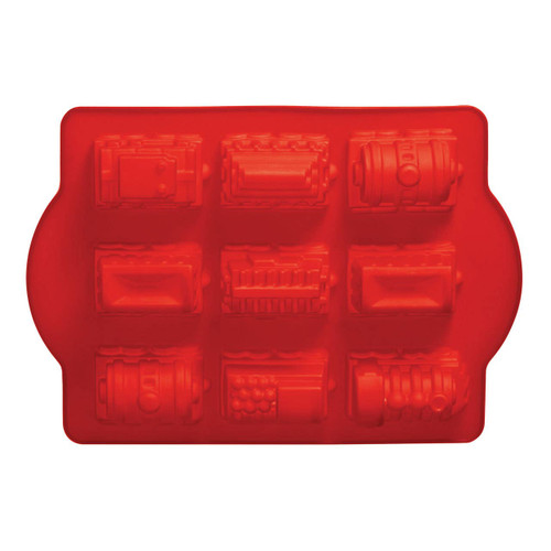 9 Trains Red Cake Mould