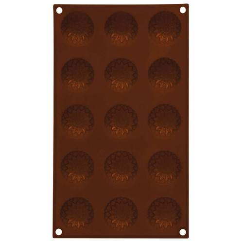 15 Sunflower Brown Chocolate Mould