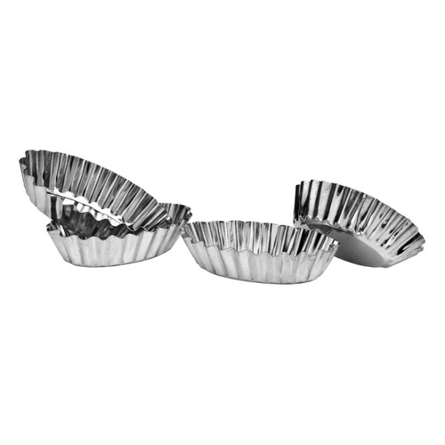 Oval Fluted Small Cake Moulds - Set of of 4