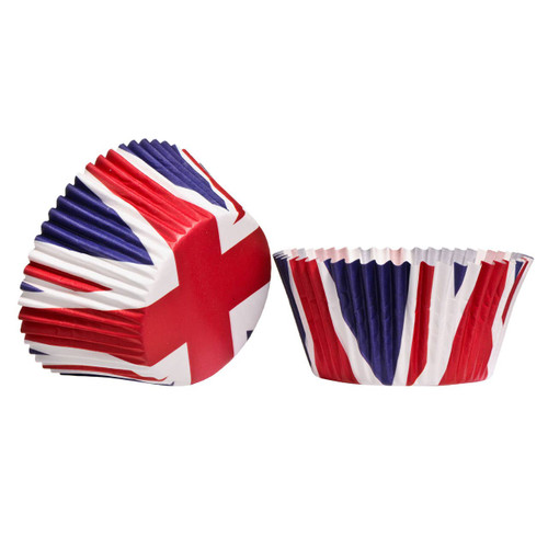Union Jack 40pcs Large Cupcake Cases